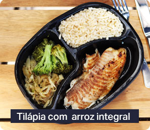 Tilápia com arroz integral